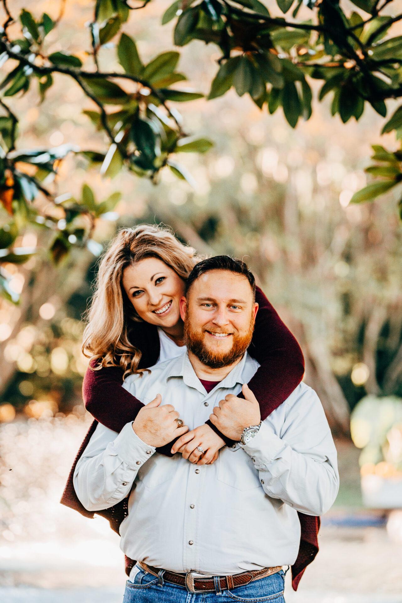 A couple under the magnolias